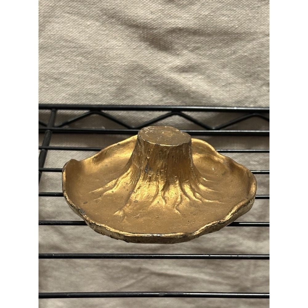 MCCLELLAND BARCLAY Art Nouveau BRONZE METAL FOREST TREE STUMP ART TRAY